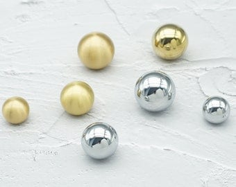 Silver Chrome Drawer Knobs Polished Gold Cabinet Pulls Solid Brass Mini Ball Door Knobs Gift Gold Kitchen Cabinet Hardware Yihuanghardware