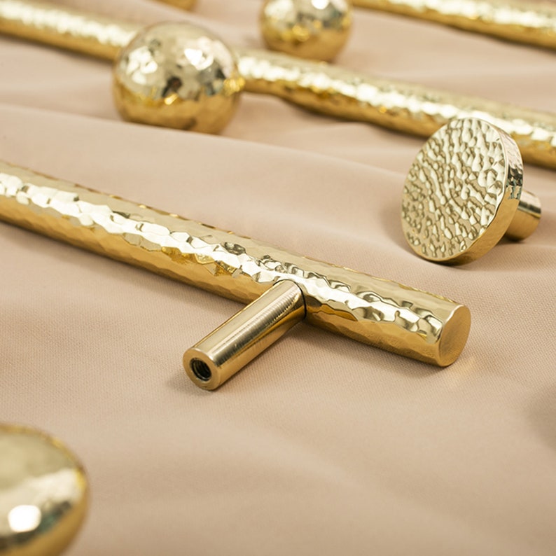 Hammered Drawer Pull Hammer Solid Brass Kitchen Pull and Knob Etsy Hong Kong