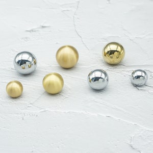 Silver Chrome Cabinet Knobs Pulls Solid Brass Mini Ball Door Knob Shiny Gold Drawer Knobs Gift Gold Kitchen Cabinet Hardware Yihuanghardware