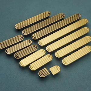 Art Deco Fingerabdruck Griff Mattgold Schubladenknöpfe Antik Bronze Küchengriff Massiv Messing Schrankgriff Gold Küchenhardware 2,5&quot;3&quot;
