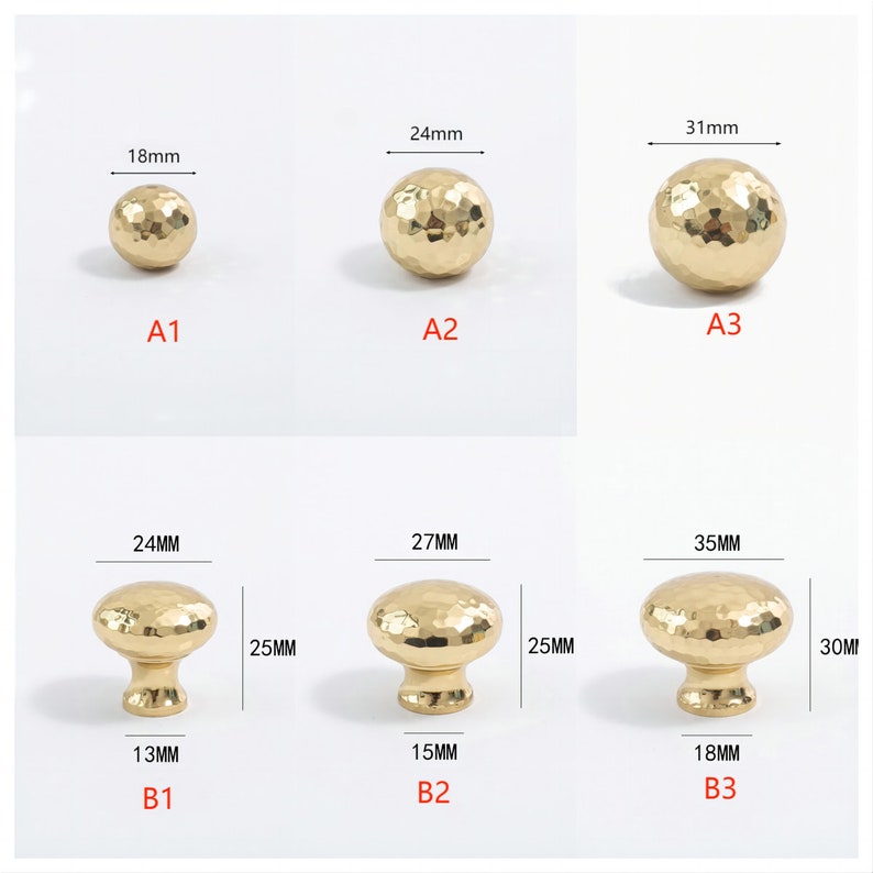 Hammered Drawer Pull Hammer Solid Brass Kitchen Pull and Knob Etsy