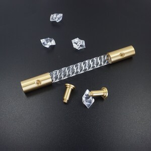 Clear Acrylic Drawer Pulls Brass Dresser Pull Knob Unique Bathroom