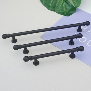 Matte Black Cabinet Handle Black Drawer Pulls Modern Simple Dresser Handles Black Kitchen Handles Black Cabinet Hardware Yihuanghardware