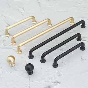 Black Cabinet Handle Gold Drawer Handle Knob Kitchen Door Knobs Handles Modern Gold Kitchen Cabinet Hardware Yihuanghardware 3.78&quot;5&quot;7.56&quot;