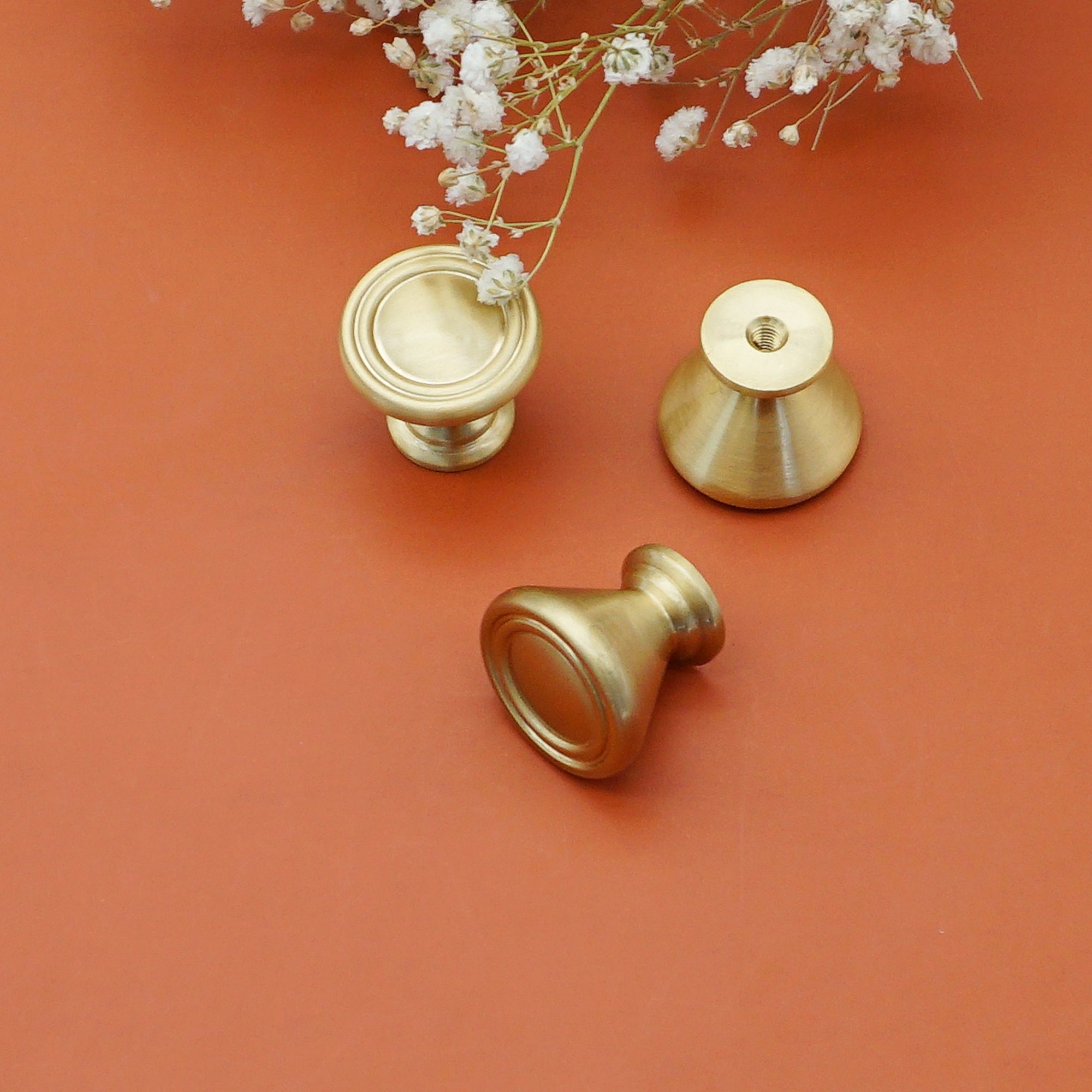 Solid Brass Knob With Backplate Unique Kitchen Door Etsy Hong