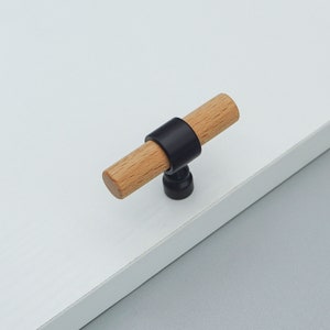 Adjustable Black Beech Wood Drawer Knob Handle Dresser Pulls Knobs Kitchen Cabinet Door Handle Gift Cupboard Handles Yihuanghardware 345 image 4