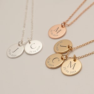 Colar com data de nascimento inicial personalizada, colar de família personalizado, colar de nova mãe, colar com data inicial gravada, presente de mãe, presente para ela
