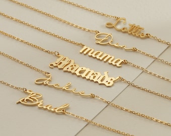 Personalized Gold & Rose Gold Name Necklace,Custom Name Necklace,Silver Name Necklace,Mother's Day Gift,Gifts for Her