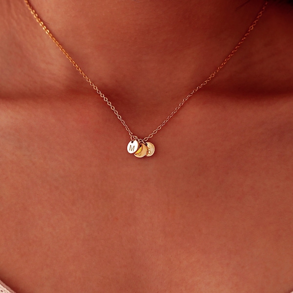 Collier personnalisé, collier de lettres minuscules, collier initial minimaliste élégant, bijoux de nom personnalisé, cadeau personnalisé, cadeau de fête des mères