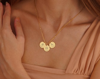 Personalized Initial Birthdate Necklace, Custom Family Necklace, New Mom Necklace, Engraved Initial Date Necklace, Mother Gift, Gift for Her