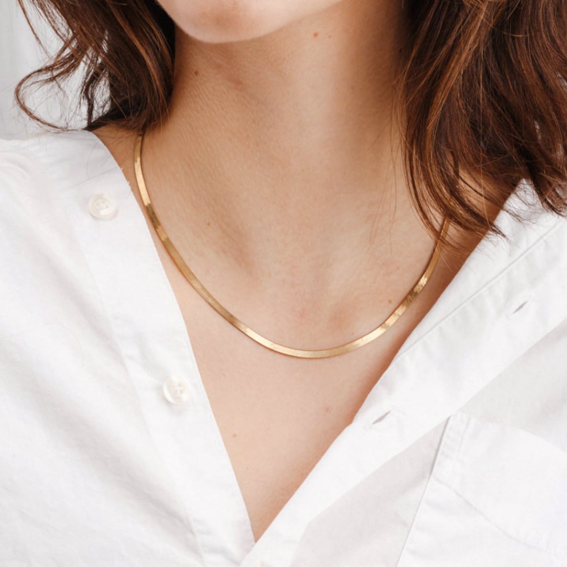 18K Gold Chain Necklace,curb,figaro,rope,paperclip Chain,herringbone ...