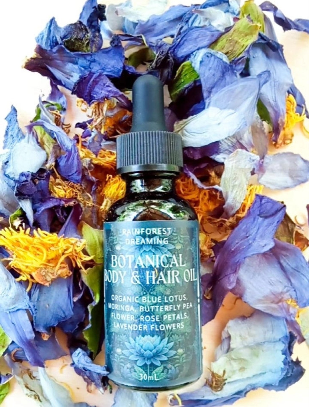 Botanical Hair and Body Blue Lotus and Moringa Oil Etsy