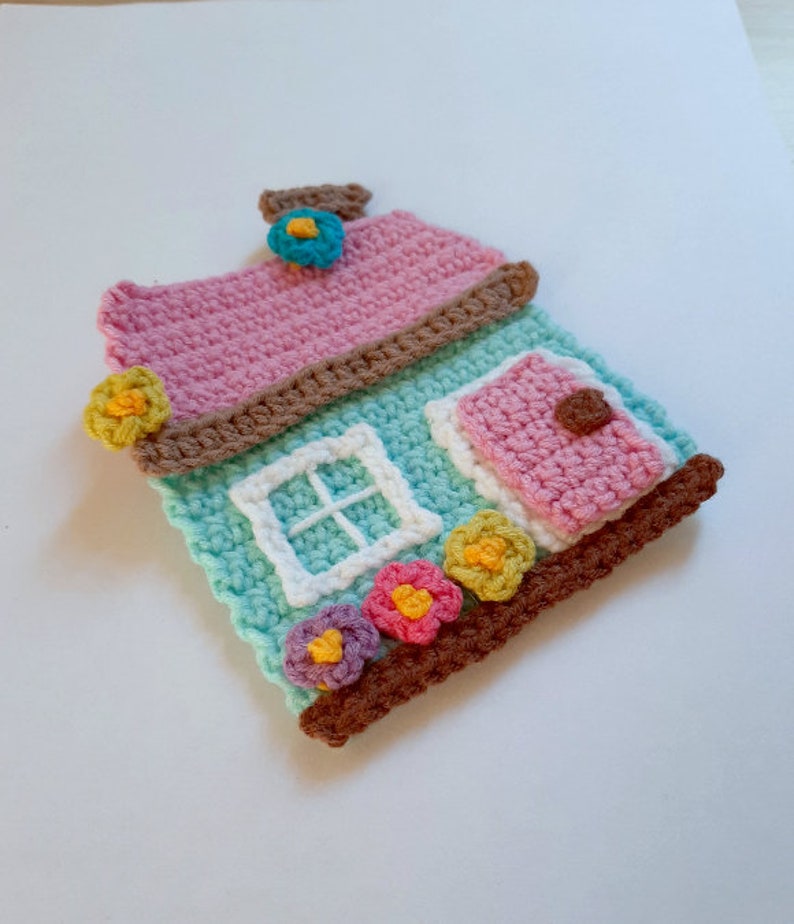 PATTERN Sweet House Applique Crochet Pattern PDF Instant Etsy