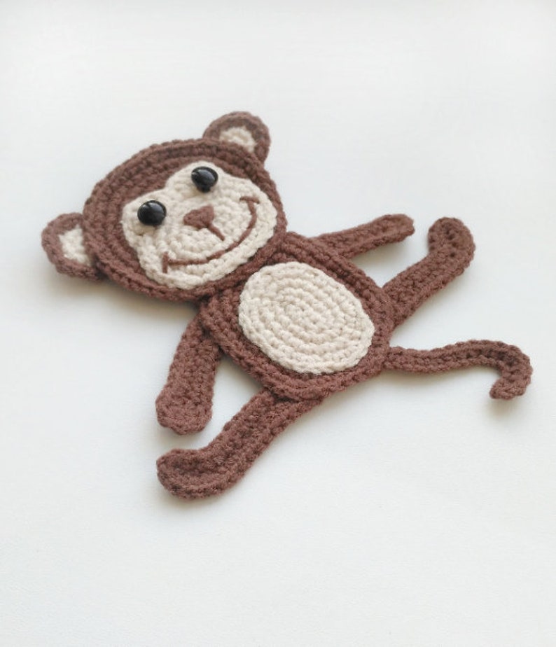 PATTERN Monkey Applique Crochet Pattern PDF Jungle Animal Etsy