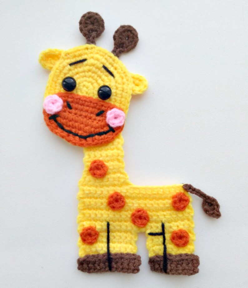 PATTERN Giraffe Applique Crochet Pattern PDF Jungle Animal Etsy