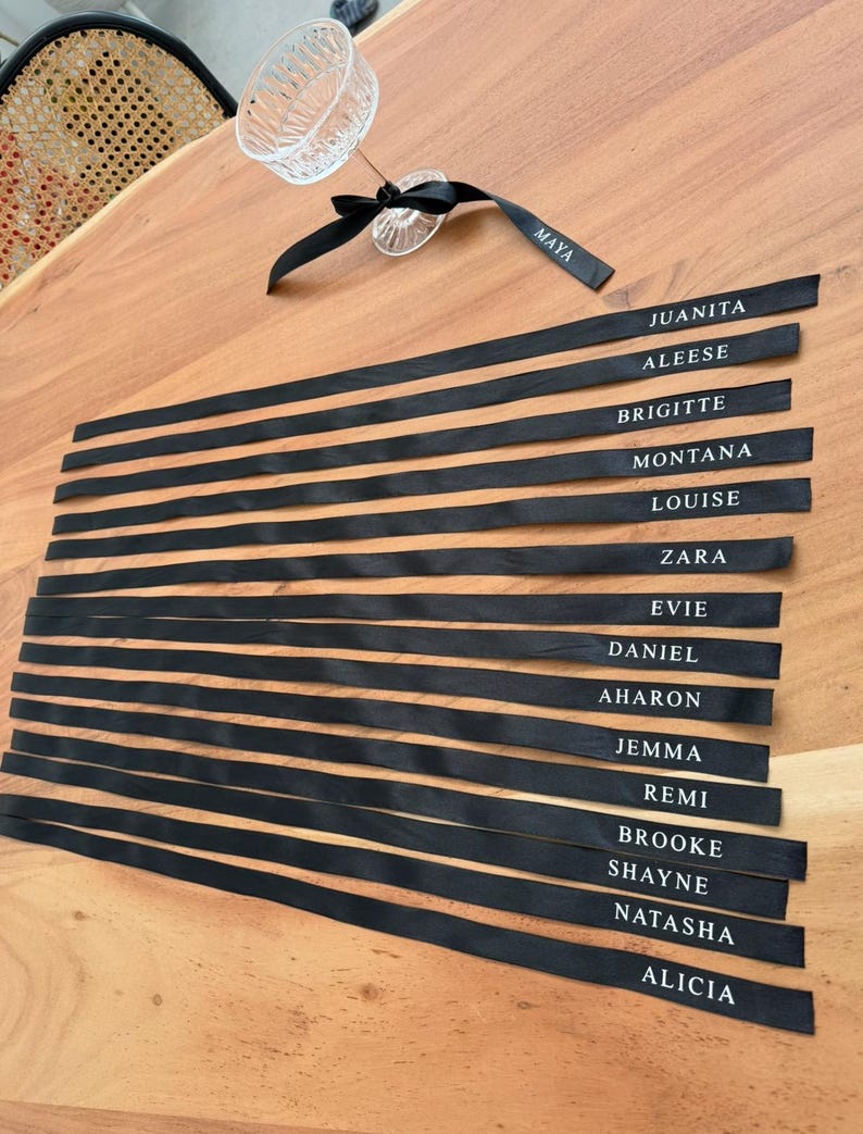 Personalised Satin Ribbon: Custom Name, Wedding Favors, Sports Ribbon ...