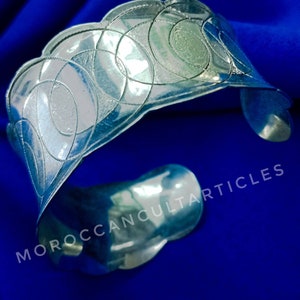 Berber wide Touareg bracelet- PURE SILVER-Luxury bracelet