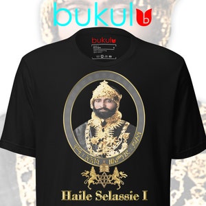 Haile Selassie I Shirt PRINTED with Lion of Judah Logo, Rasta Shirt for Bob Marley or Reggae Music Lovers