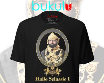 Haile Selassie I Shirt PRINTED with Lion of Judah Logo, Rasta Shirt for Bob Marley or Reggae Music Lovers