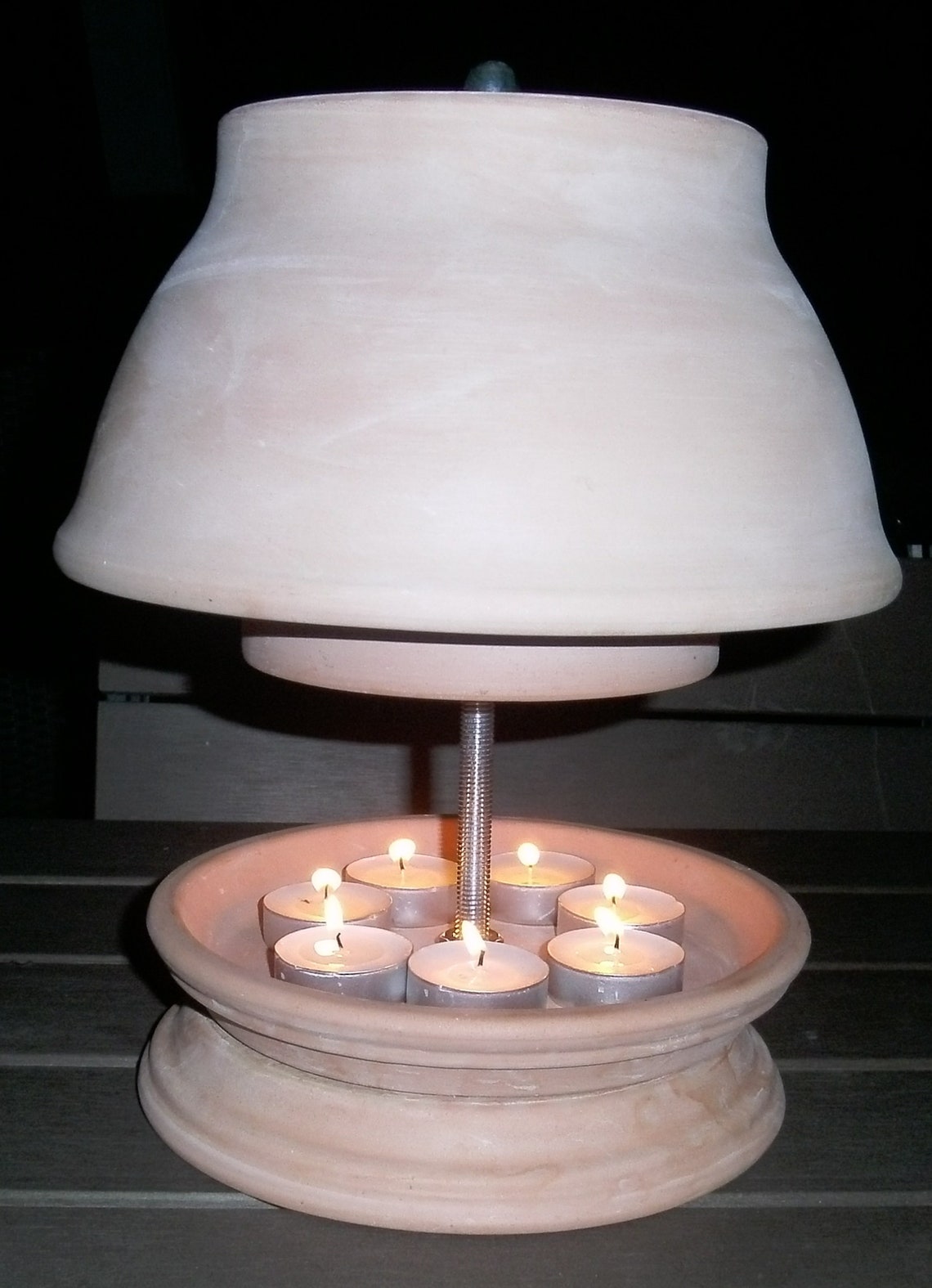 Tealight Stove Tealight Heater Table Heating Terracotta ø24cm Etsy