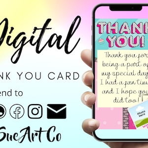 Personalised Digital Thank You Card with Photo