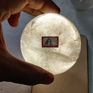 Natural Clear Quartz Sphere: Crystal Healing, Meditation (45-55mm)
