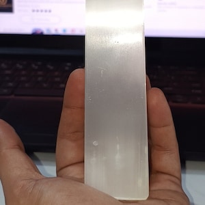 Selenite Obelisk 6.3 inch, Selenite Tower Point, Selenite Point, 384 gram weight, Selenite crystal tower, Crystal Cleansing