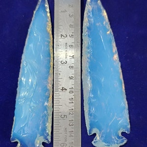 Opalite Spearhead Large Arrowhead Crystal Healing Opal Bead Crystal Metaphysical Glass Crescent Arrowhead Shape Gemstone for Jewelry Making