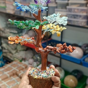Seven Chakra Crystal Tree of Life: Gemstone Money Tree