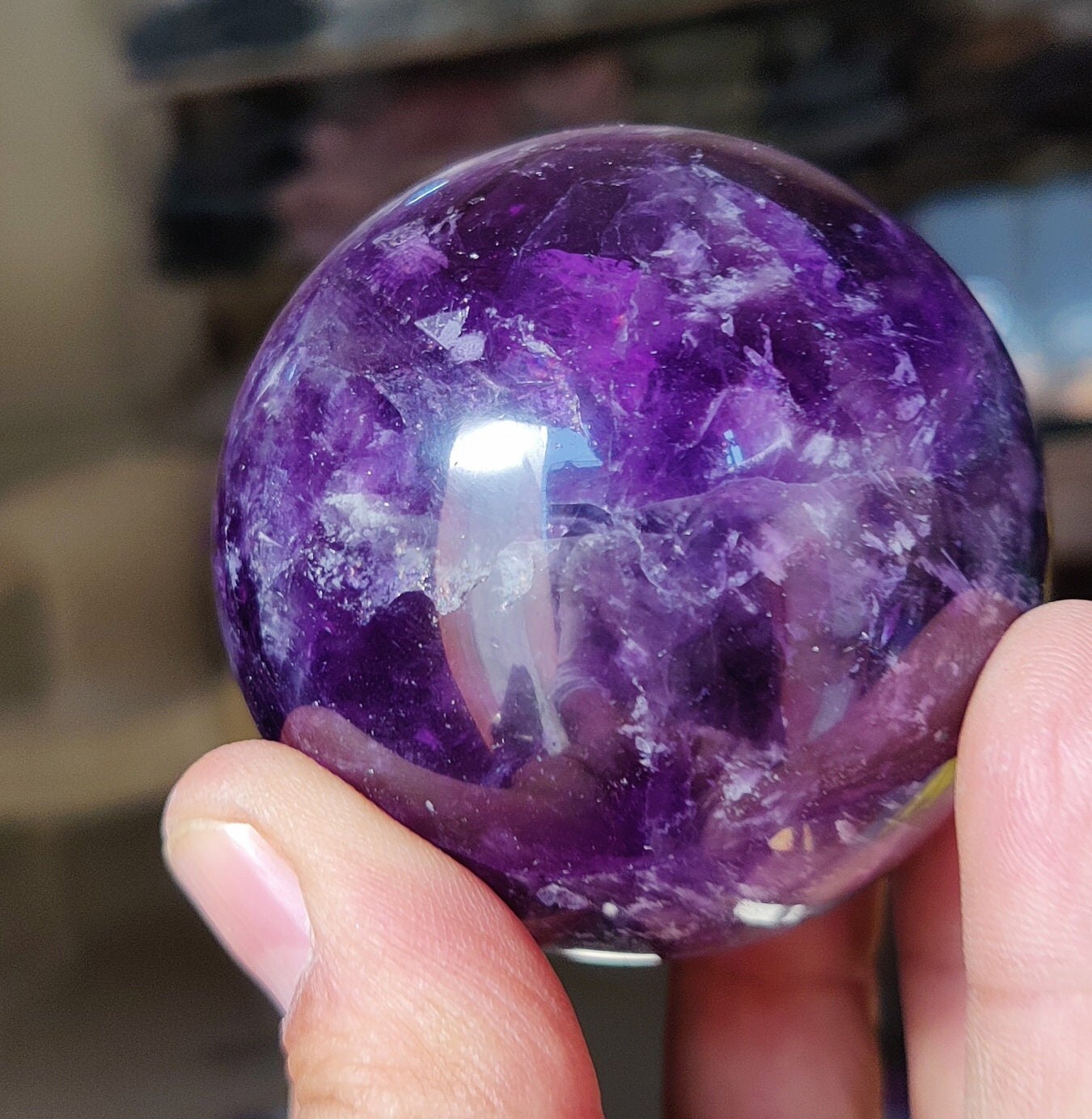 Natural Aafrican Amthyst Sphere Ornament,high Quality Crystal Sphere,home Decoration,crystal