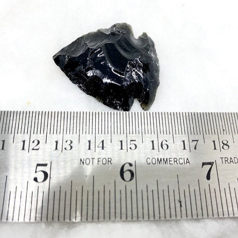 Black Obsidian Arrowhead 1 to 1.25 Arrow Decor Stone Arrowhead Healing Crystals and Stones Black