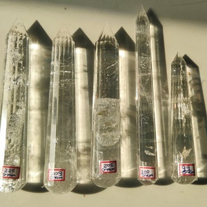 Vogel Crystal Healing Wand 100% Genuine Clear Quartz Crystal Perfect Premium Quality 16 Sided Quartz  - Sold by weight - Select weight
