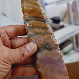 Fancy Jasper Arrowhead Point: Indian Agate Spearhead (9 inch)