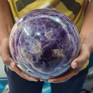 Amethyst sphere large 9.4kg High Quality ,190mmlarge amethyst crystal ball, purple amethyst crystal sphere,Large crystal sphere gift for her