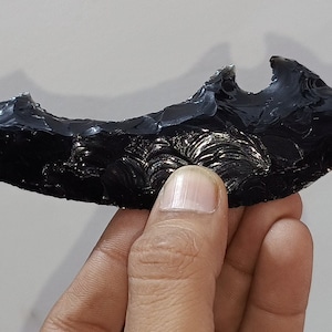 Hand Knapped Schwarz Obsidian Messer: 5.5 &quot;-6&quot; Edelstein Pfeilspitze