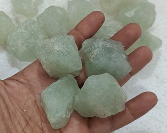 Piedra aguamarina en bruto de 15-25 mm, espécimen mineral de museo, regalo de cristal (10 piezas)