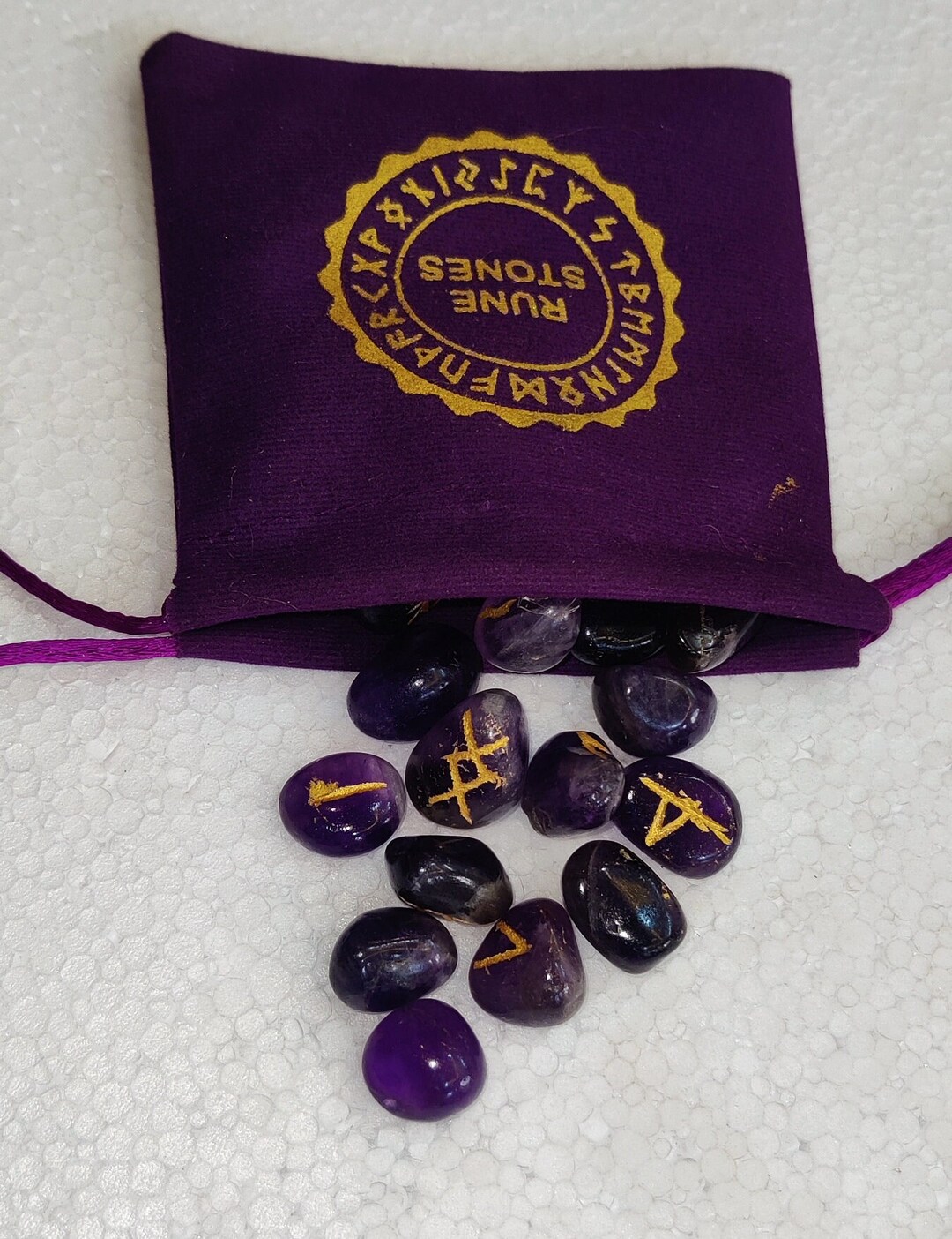 Amethyst Rune Stones AAA Amethyst Elder Futhark Runes, Spiritual ...