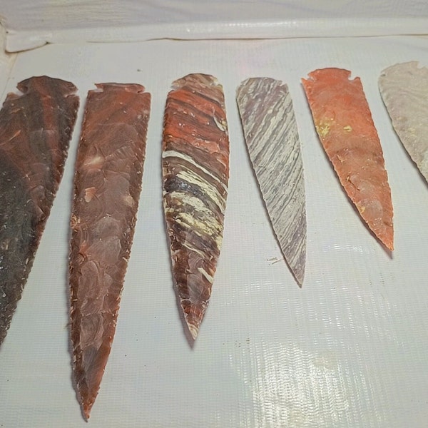 Large Fancy Agate Arrowheads | 10.5" to 4.5" | pick up your choice | Grade A | Carved Crystal Arrow Natural Stone Gemstone Healing Crystals