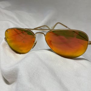 Ray Ban Polarized Mirrored Aviator Sunglasses RB3025 bild 2