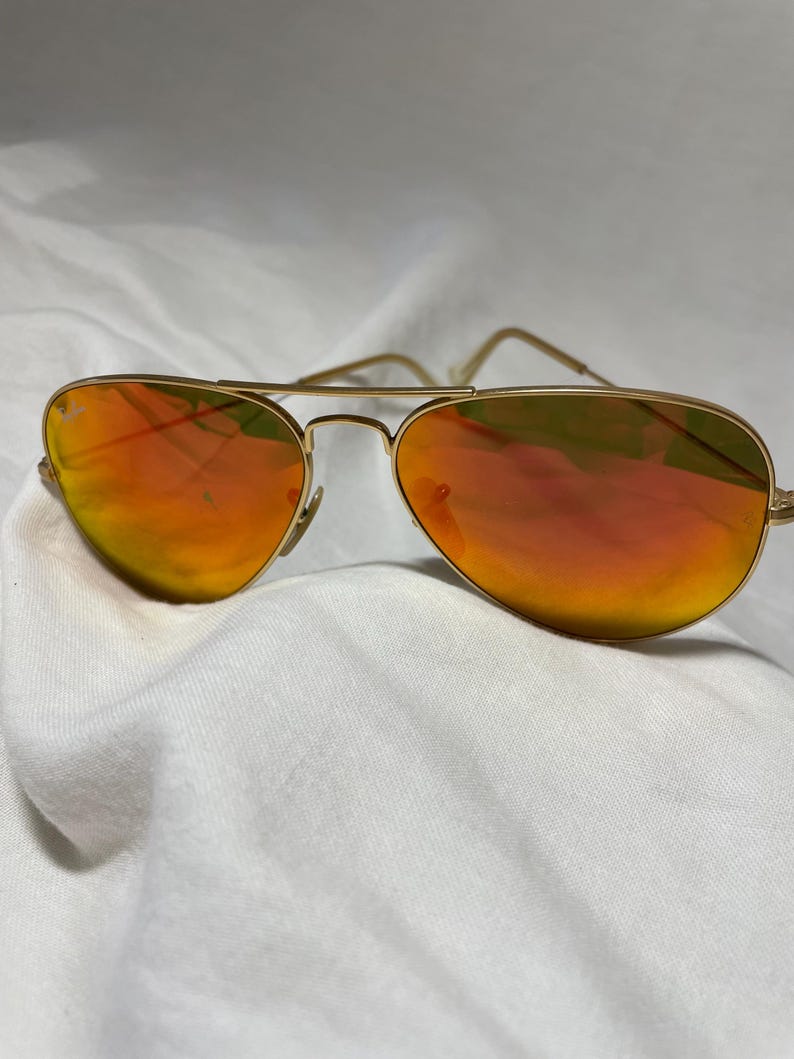 Ray Ban Polarized Mirrored Aviator Sunglasses RB3025 bild 2