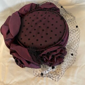 Whittall & Shon Exquisite Purple Rosettes With Netted Veil  display picture 2