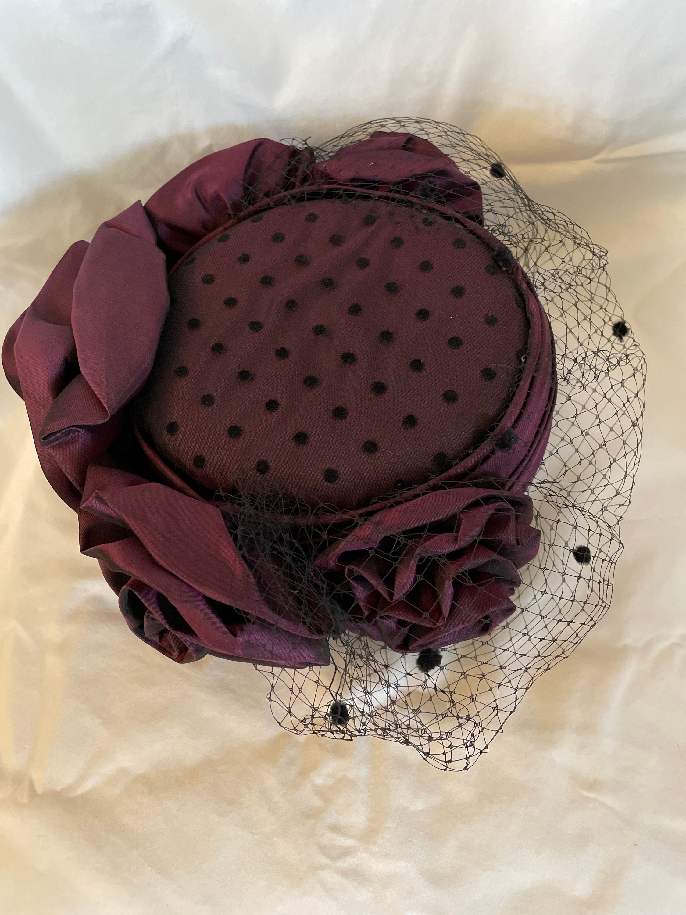 Whittall & Shon Exquisite Purple Rosettes With Netted Veil  display picture 1