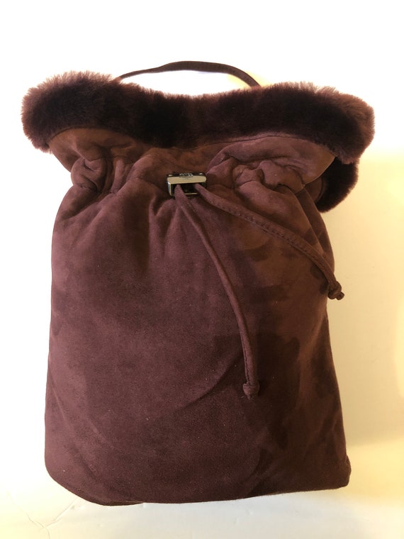 Authentic Vintage Shearling Bag by Mark Cross - image 1