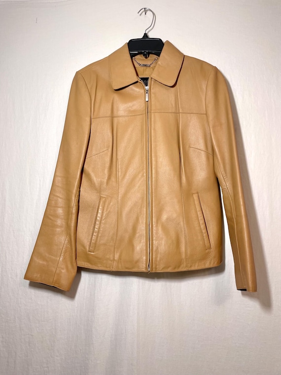 Vintage 2000s Wilsons Leather Pelle Studio Tan Genuine Leather