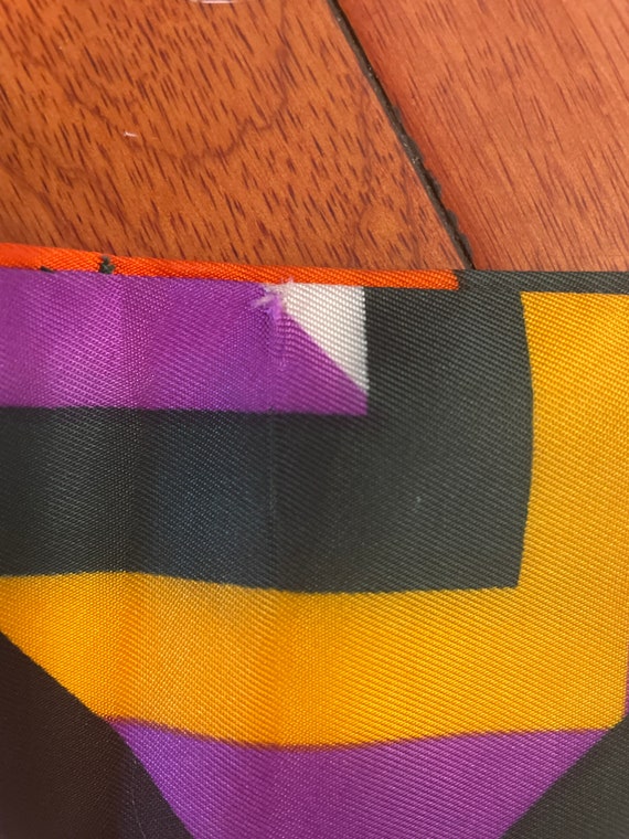 Retro 1970’s inspired Geometric Fringed Scarf - image 5