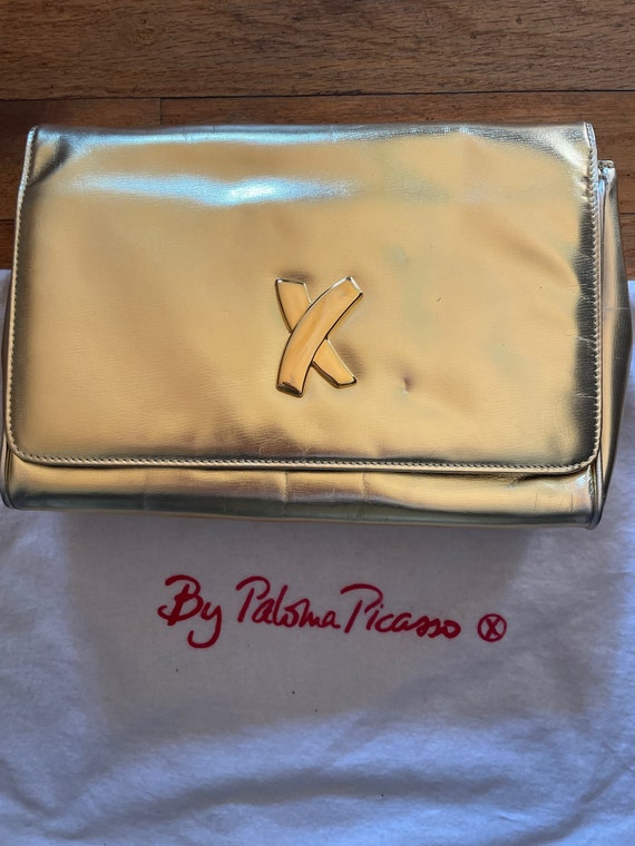 Paloma Picasso Gold  Lux Crossbody Clutch