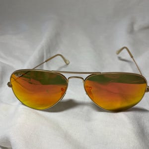 Ray Ban Polarized Mirrored Aviator Sunglasses RB3025 bild 1