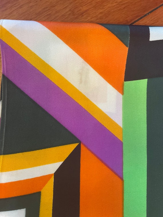 Retro 1970’s inspired Geometric Fringed Scarf - image 6