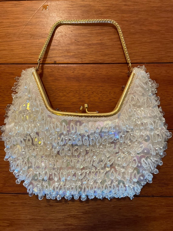 Holiday ready LaRegale Sequined Beaded Evening Bag