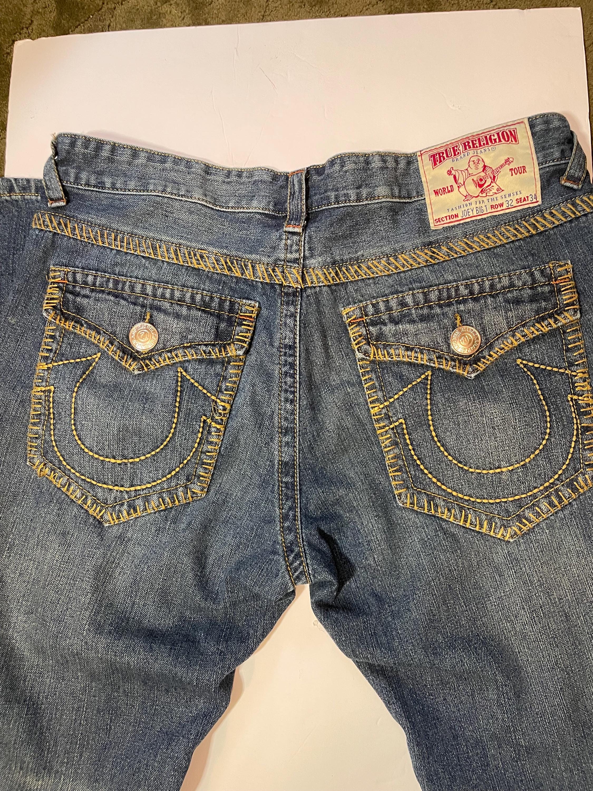 Y2K True Religion World Tour “the Joey”blue Jeans 32x34 - Etsy
